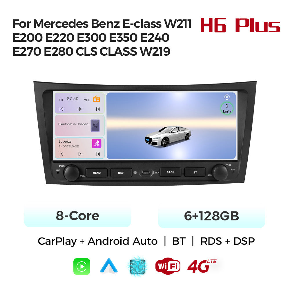 Applicable to Mercedes-Benz E-Class W211 W219 button Android large screen central control navigation Bluetooth radio 10.25 inches