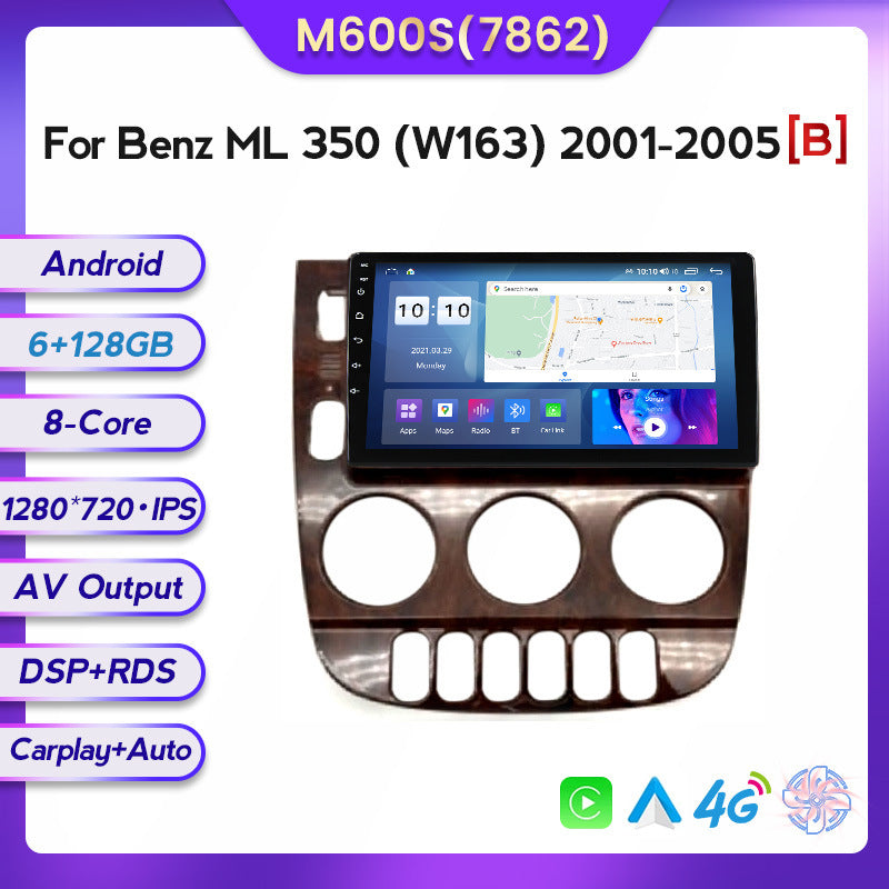 Suitable for 01-05 mercedes-benz ml320 benz ml350 car android large screen navigator wireless carplay