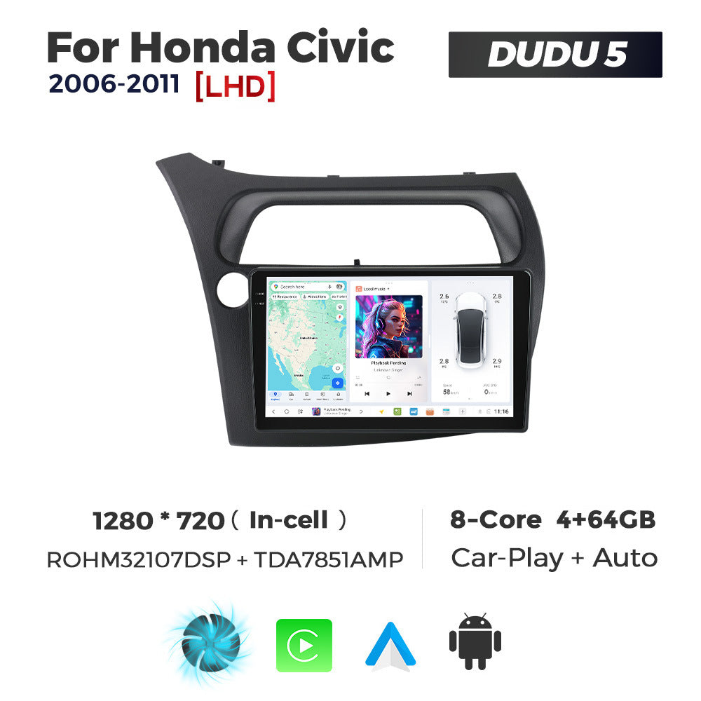 DUDUAUTO for Honda Civic 06-11 Android large screen central control car navigation Bluetooth Carplay