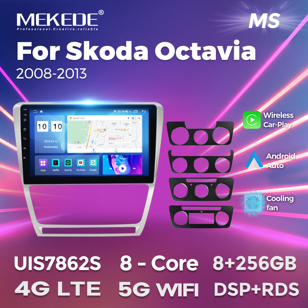 Suitable for skoda octavia android large screen car navigation wireless carplay
