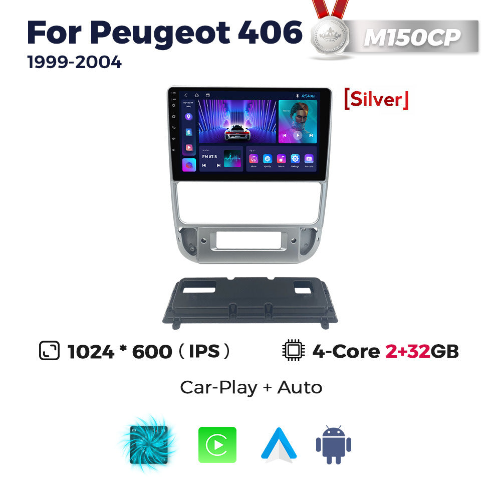 Suitable for peugeot 406, large screen android car navigation, rear view wireless carplay