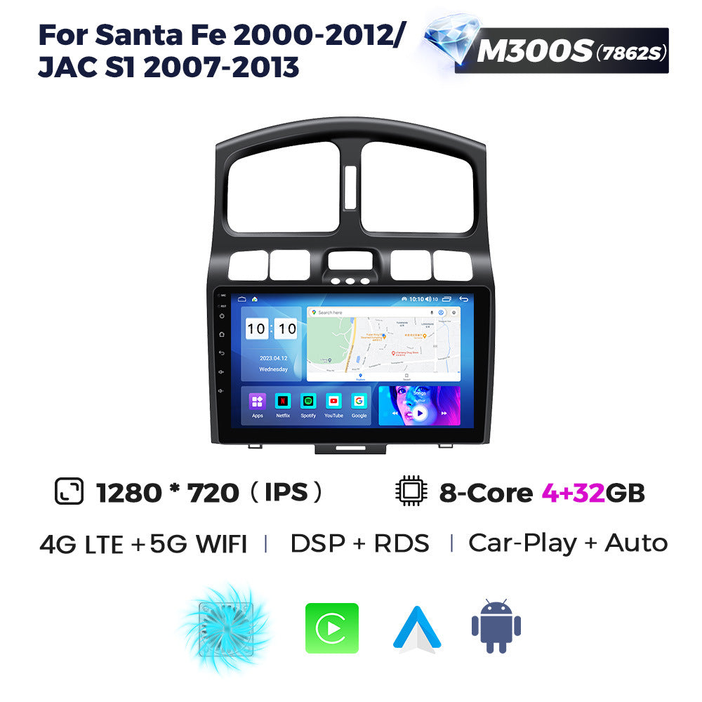 Suitable for hyundai santa fe 06-15 models, in-car central control gps navigation wireless carplay