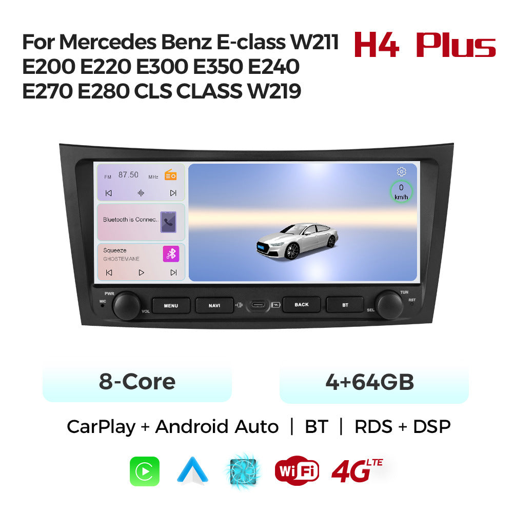 Applicable to Mercedes-Benz E-Class W211 W219 button Android large screen central control navigation Bluetooth radio 10.25 inches