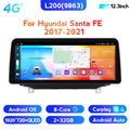 Compatible with Hyundai Santa FE 17-21 Android central control car navigation all-in-one 12.3-inch