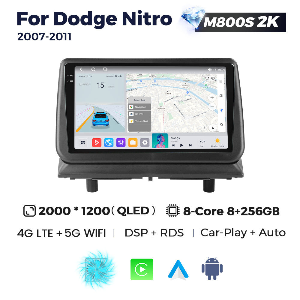 Suitable for dodge nitro 2007-2011 dodge pterodactyl top model large screen android car navigation device