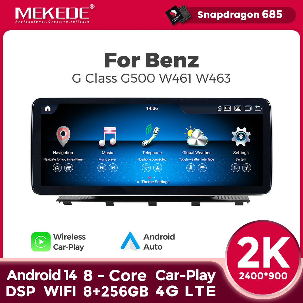 Applicable to Mercedes-Benz G-Class W461 W463 08-11 Android large screen central control car navigation Bluetooth Carplay