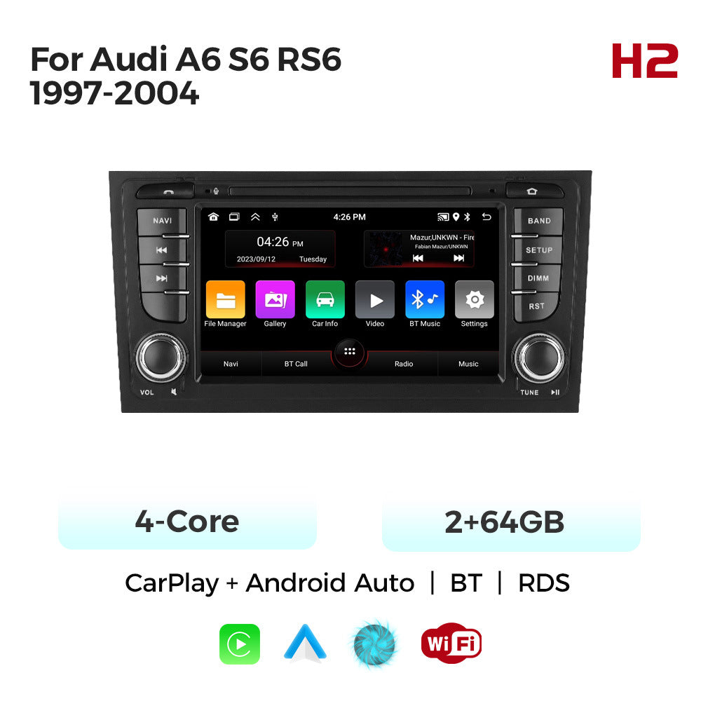 Suitable for Audi A6 S6 RS6 97-04 unilateral button Android large screen central control navigation Bluetooth radio