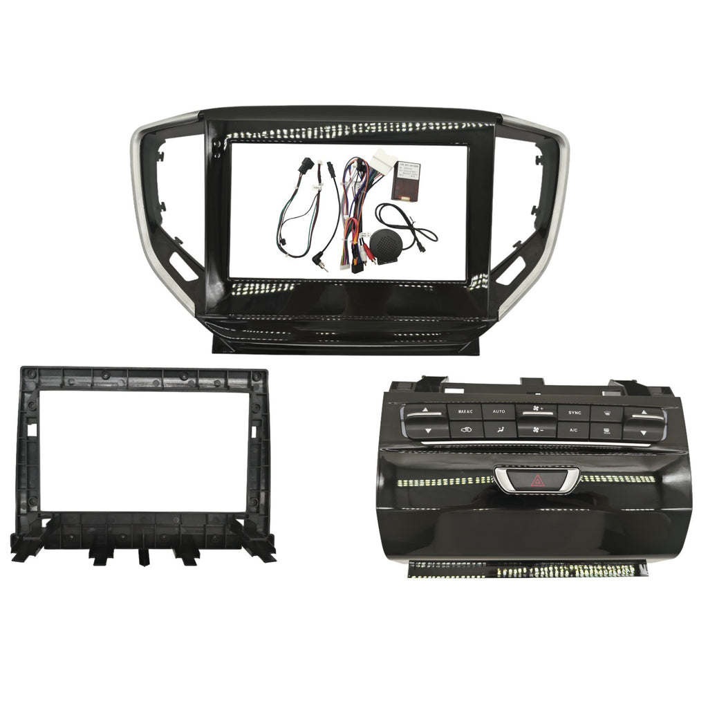 Versatile frame bracket compatible with maserati ghibli center console navigation modification faceplate