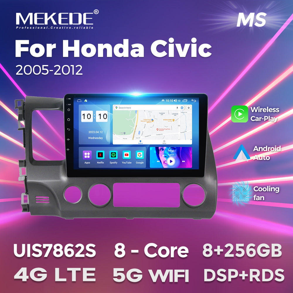 Suitable for Honda civic Civic 05-12 Android large screen central control car navigation radio screen 256