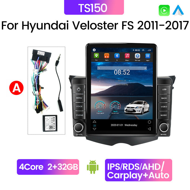 Suitable for hyundai veloster android navigation system with carplay (vertical screen, stone tablet style)