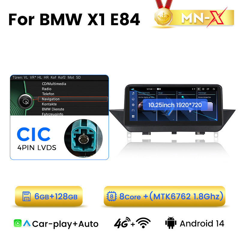 10.25-inch compatible with BMW X1 E84 Android central control large-screen GPS navigation all-in-one device, Bluetooth CarPlay