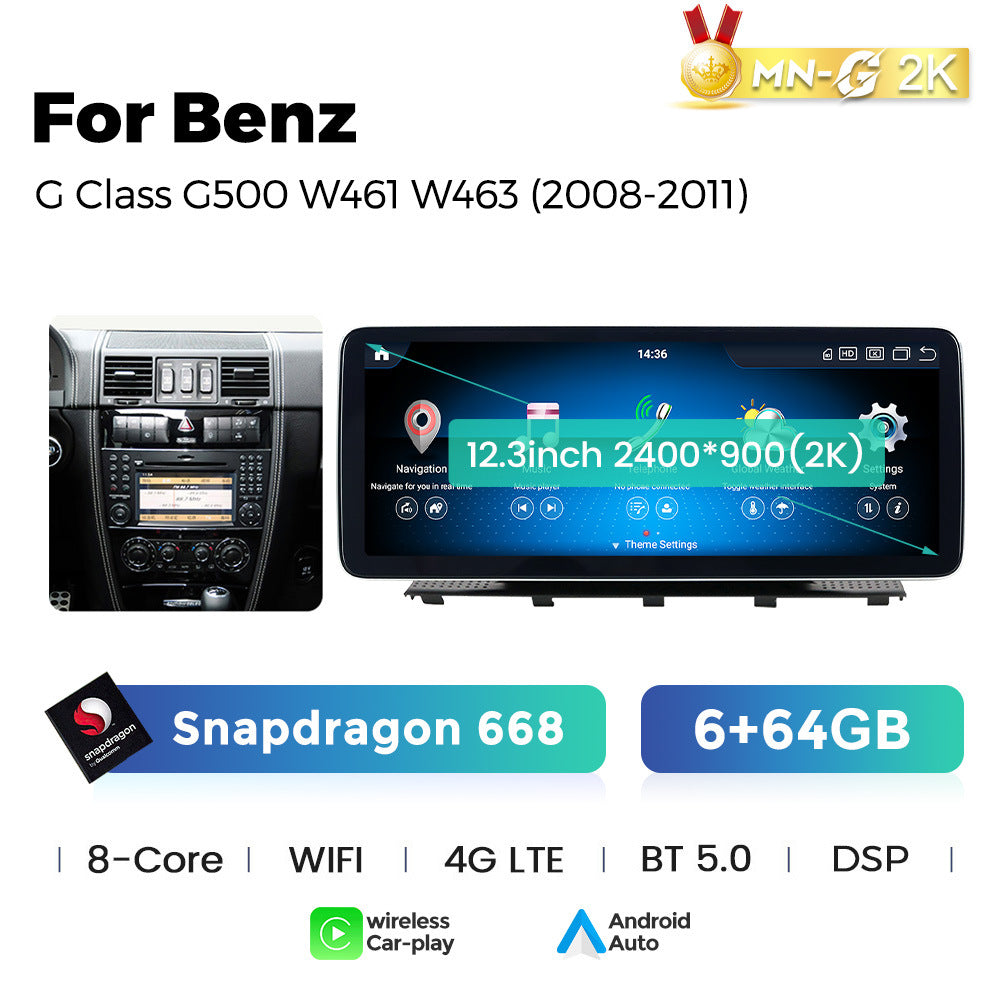 Applicable to Mercedes-Benz G-Class W461 W463 08-11 Android large screen central control car navigation Bluetooth Carplay