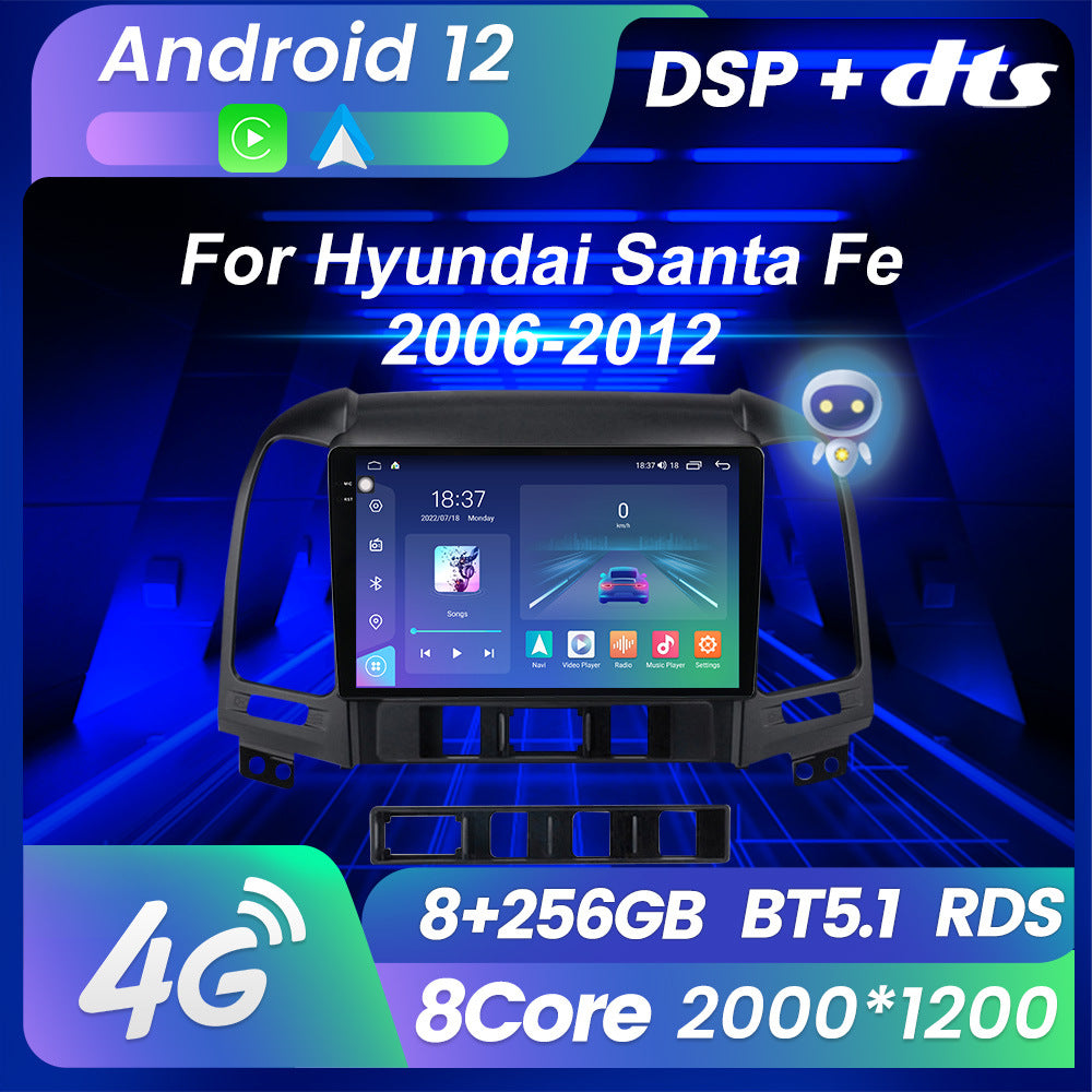 Compatible with Hyundai Santa Fe 06-12 model modified Android large screen central control car navigation M6Pro