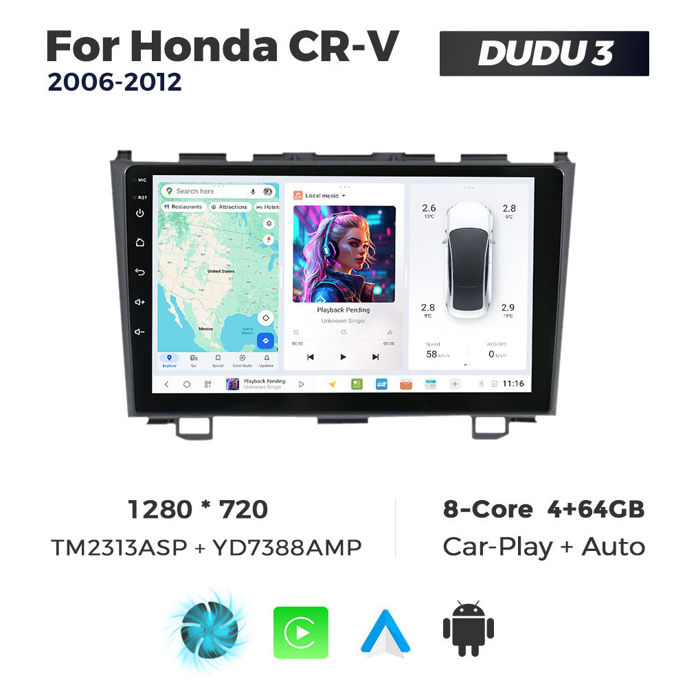 DUDUAUTO for Honda CRV 2006-2012 Android large screen central control car navigation Bluetooth Carplay