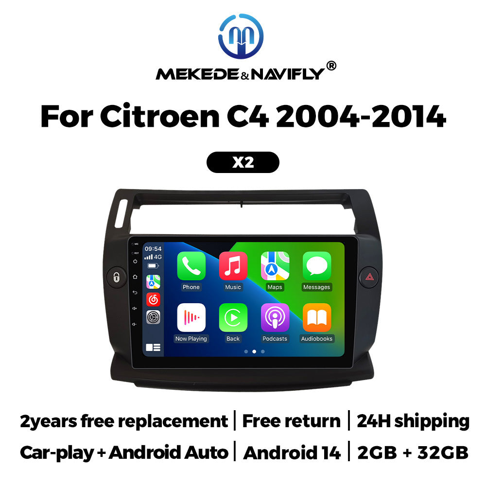 For Citroen C4 04-14 Android Car GPS Navigation MP5 Bluetooth Car Player Carplay