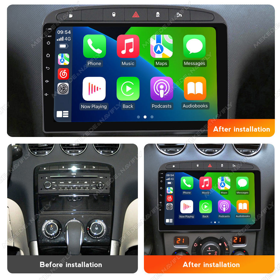 Suitable for peugeot 408 2010-2013 logo 408 android car navigation wireless carplay
