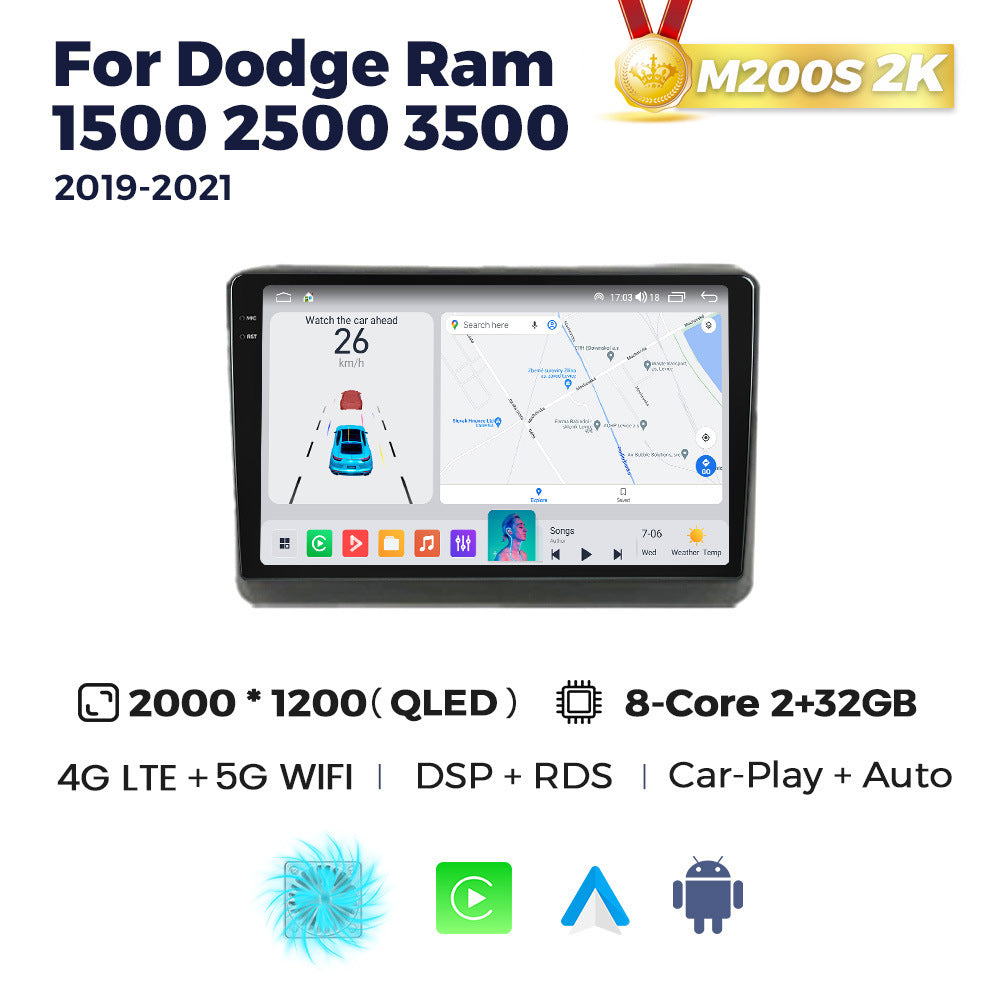 Suitable for dodge ram 1500 2500 3500 2019-2021 manual ac ram android navigation