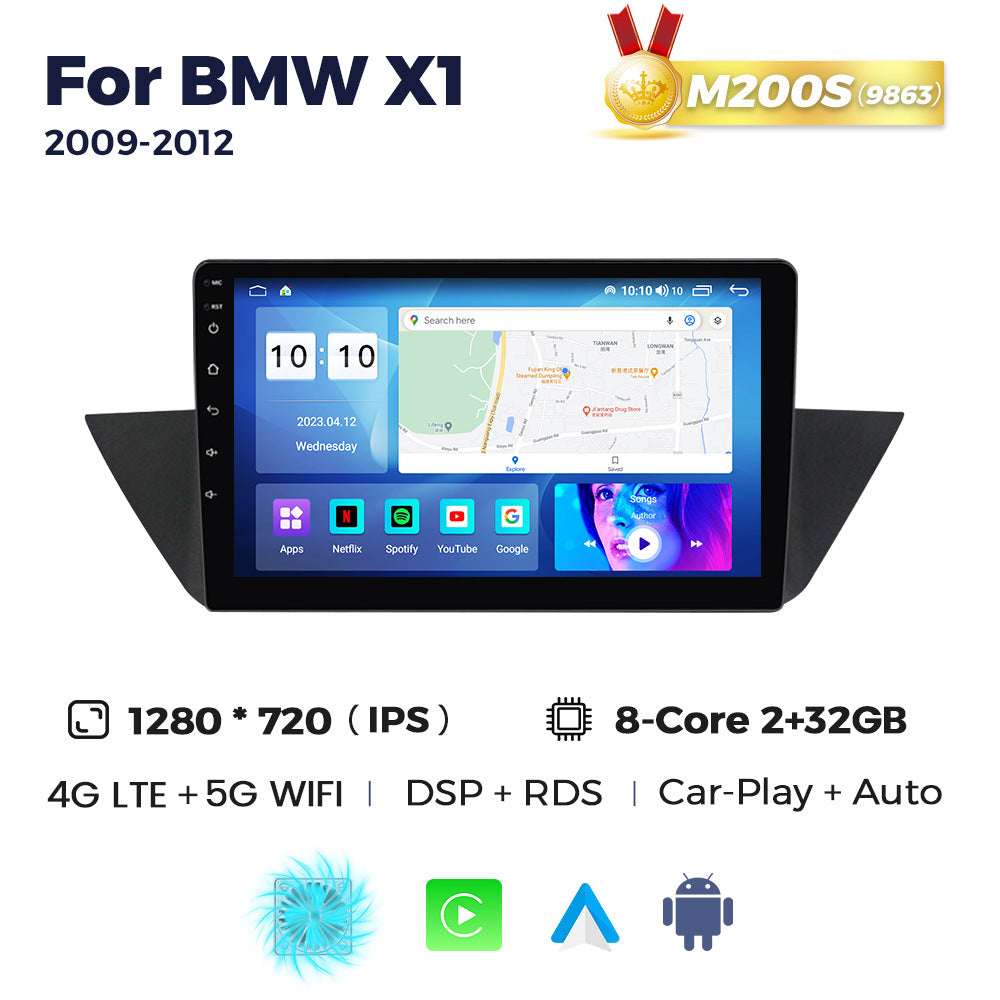 Applicable to BMW X1 E84 09-12 Android large screen central control car navigation radio screen 8 + 256G