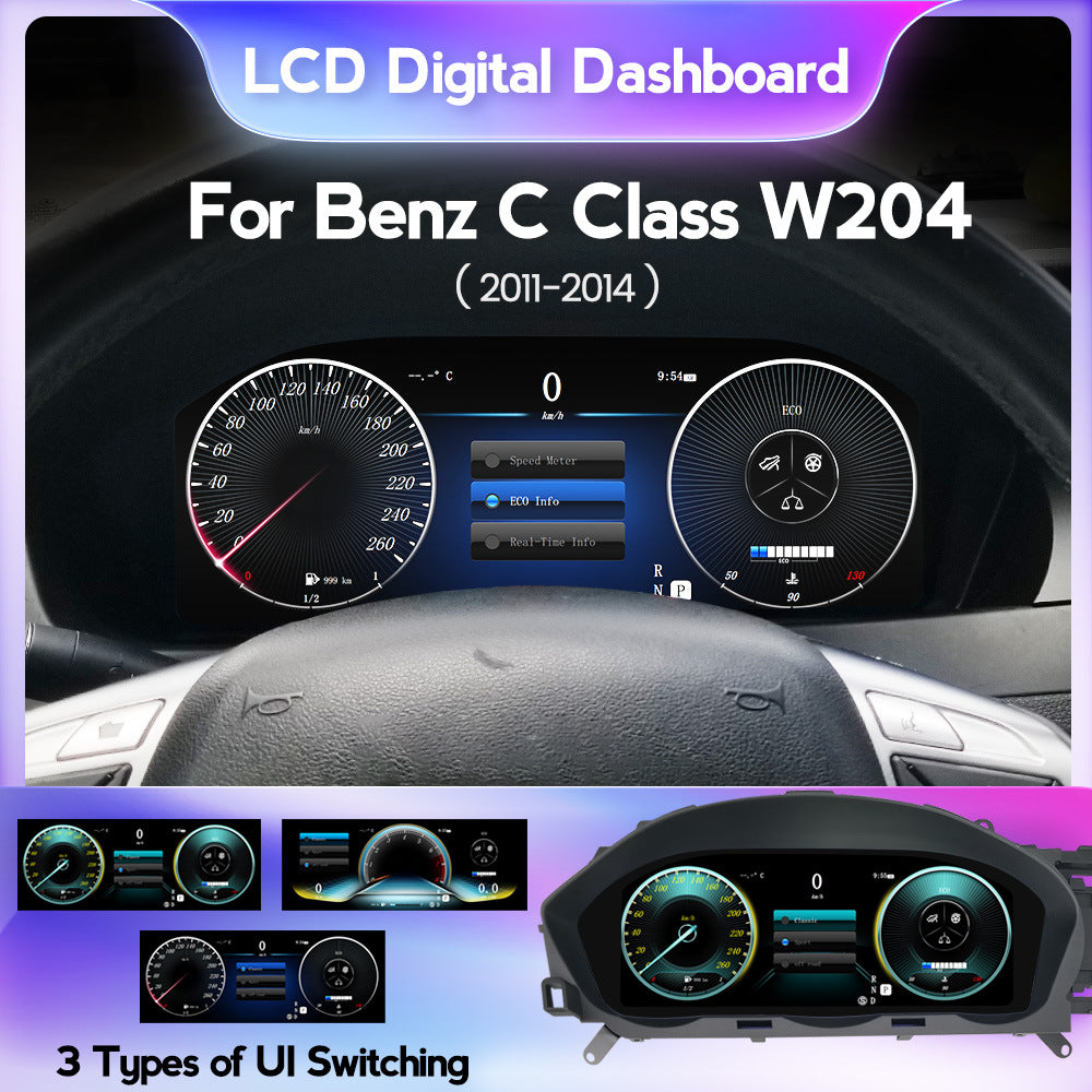 Suitable for benz c-ntg4.5 2011-2014 mercedes-benz c-class upgrade restoration lcd instrument display