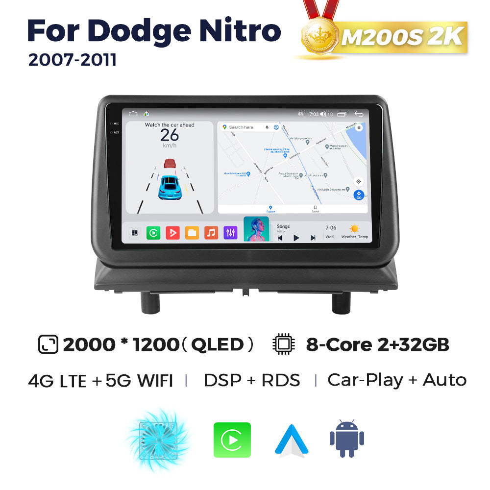 Suitable for dodge nitro 2007-2011 dodge pterodactyl top model large screen android car navigation device