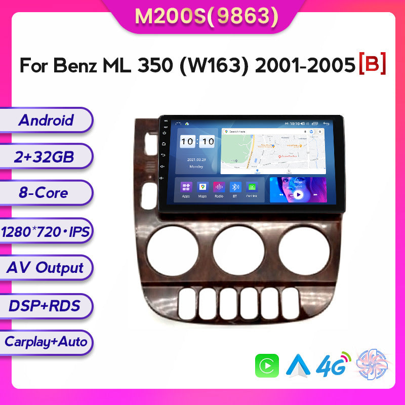 Suitable for 01-05 mercedes-benz ml320 benz ml350 car android large screen navigator wireless carplay