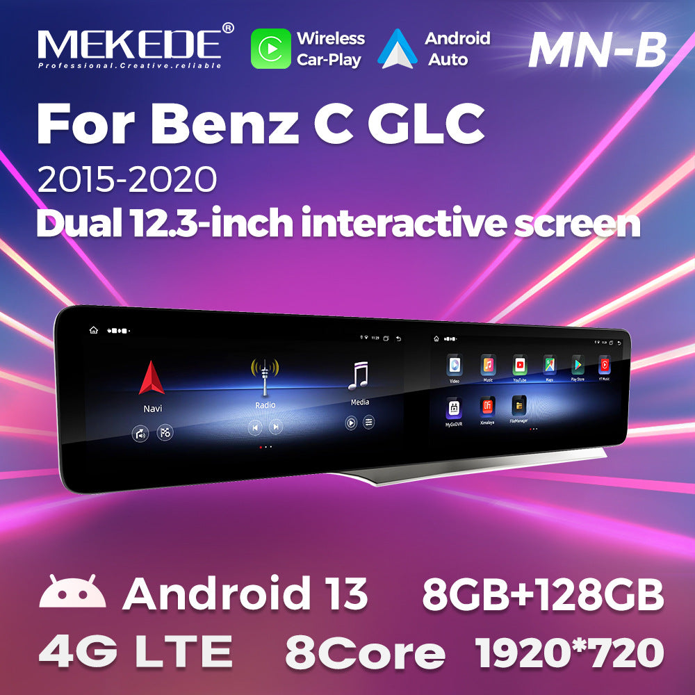 Suitable for benz c/glc class 2015-2020 mercedes-benz c-class ntg5.0 6.0 interactive dual screen