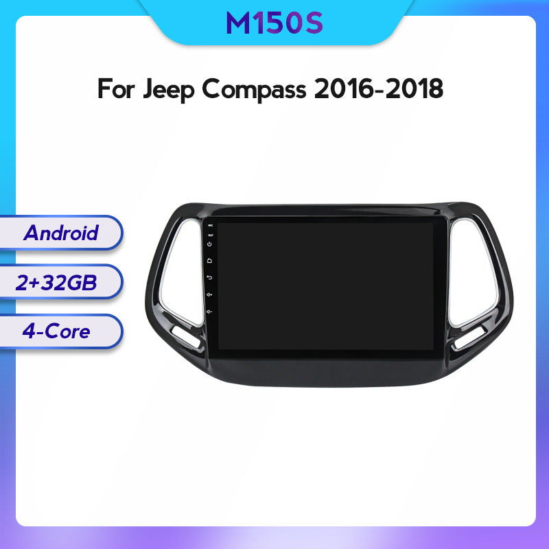 Compatible with Jeep Compass Guide, Android large-screen central control in-car navigation screen 128GB for models 16-2018