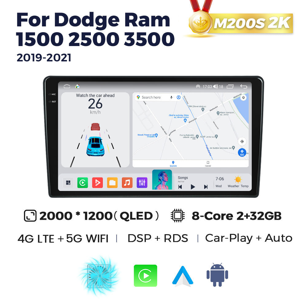 Suitable for dodge ram 1500 2500 3500 2019-2021 manual ac ram android navigation
