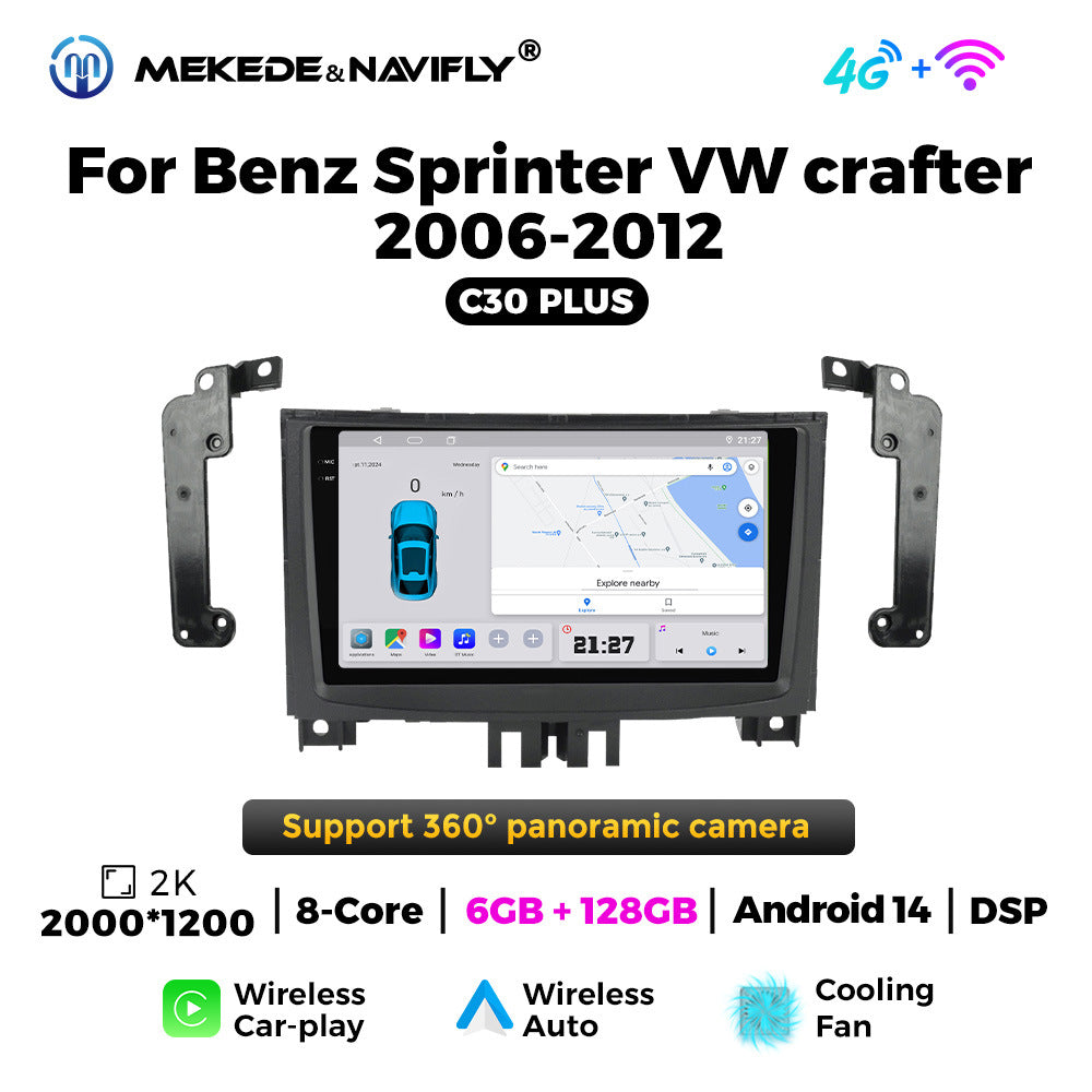 Applicable Mercedes-Benz Sprinter Volkswagen Crafter Android Large Screen Central Control Car Navigation Radio Screen