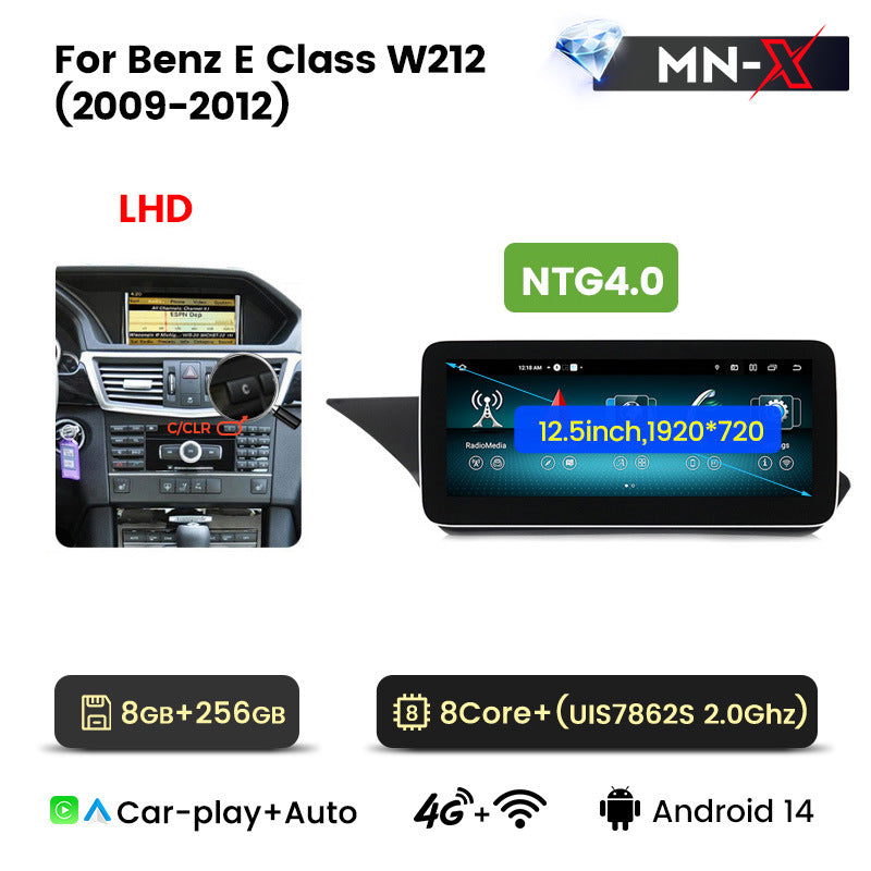 Applicable to Mercedes-Benz E-Class W212 2009-2015 Android large screen central control navigation car radio Carplay