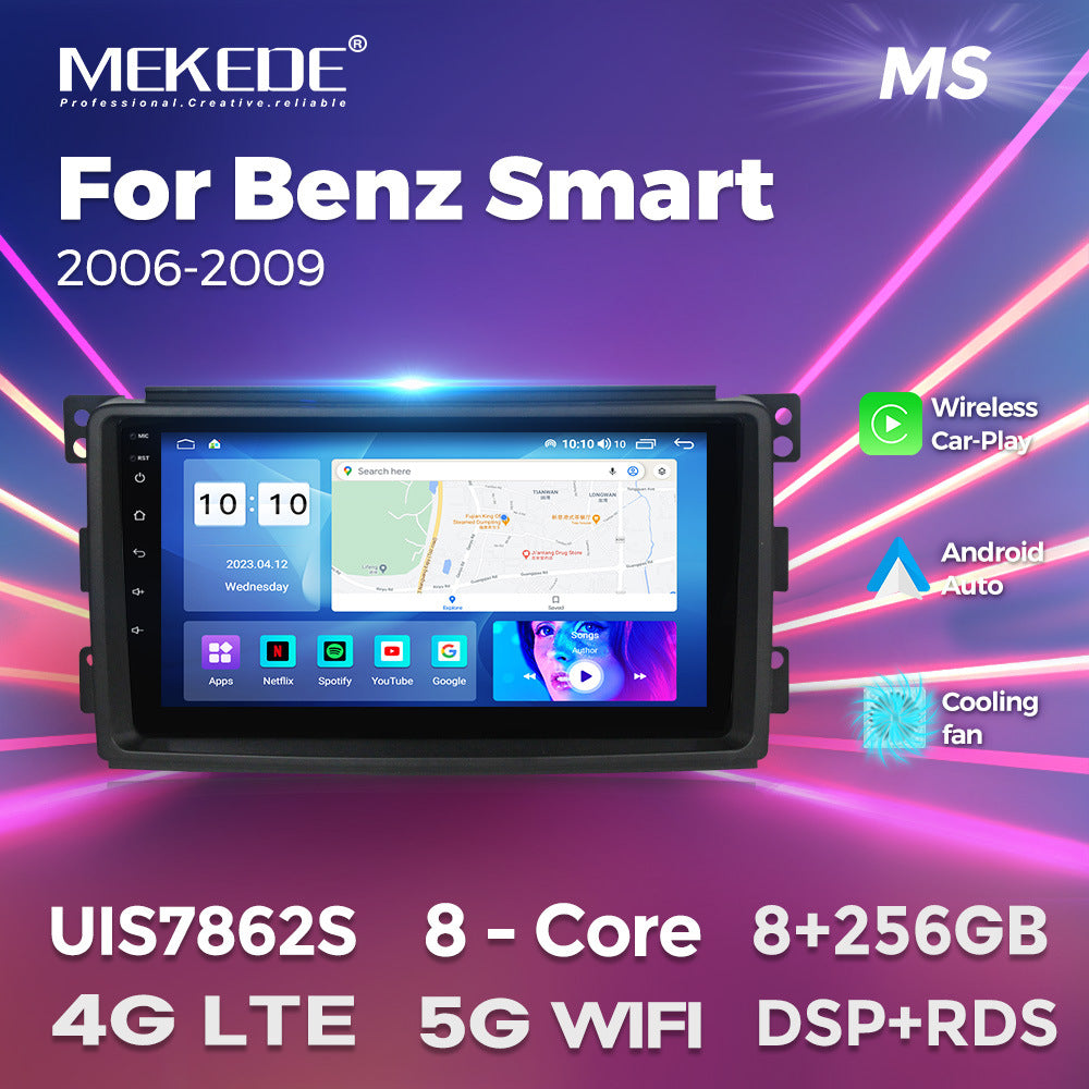 Applicable to Mercedes-Benz Smart 06-09 Android large screen central control car navigation radio screen 8 + 256G