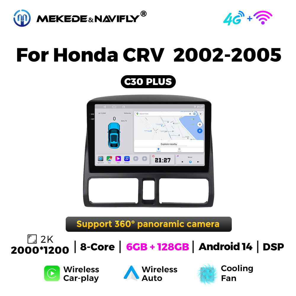 Applicable to Honda CRV 02-05 Android large screen central control car navigation radio screen
