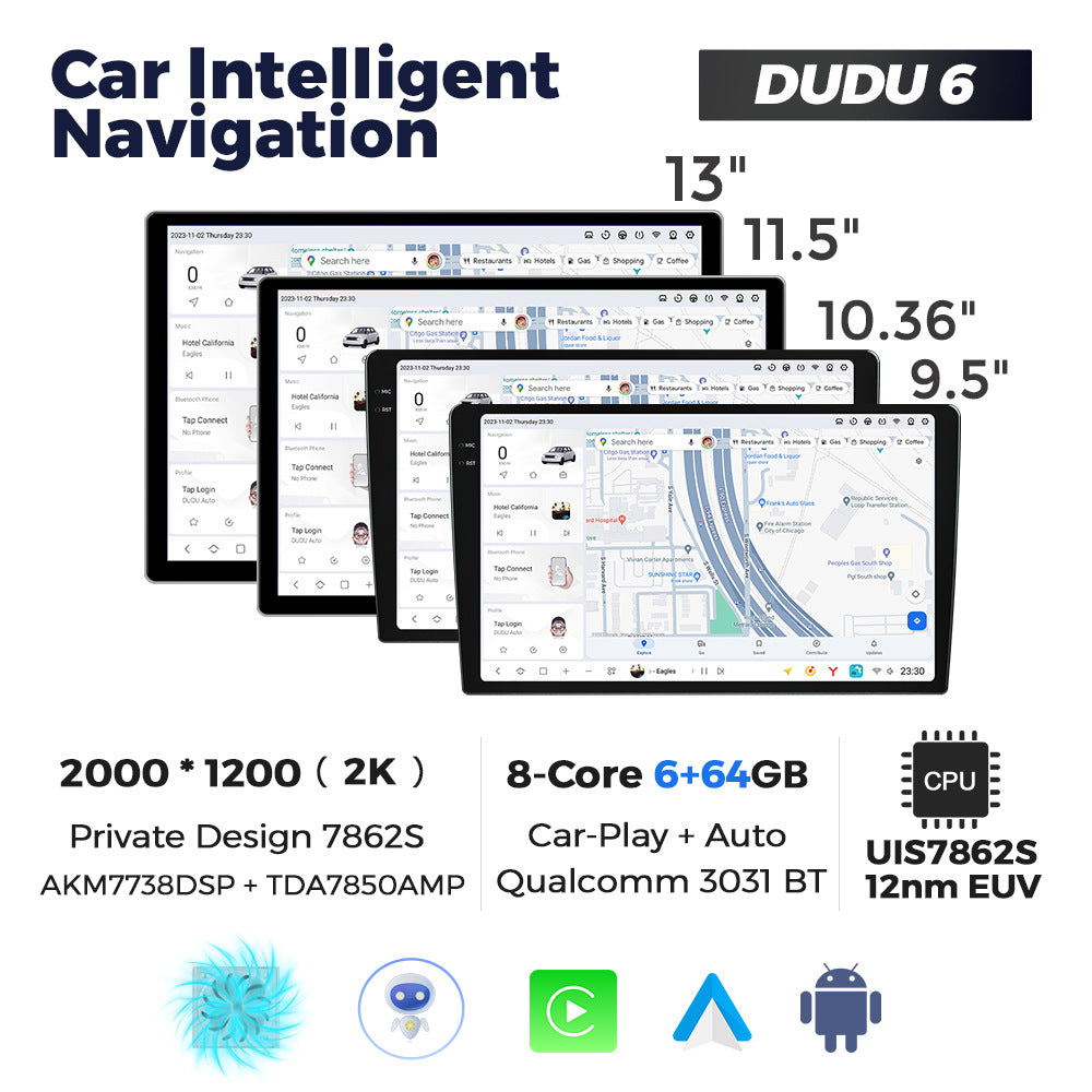 Mekede wholesale Android central control large screen smart car machine navigation private model host DUDU AUTO car