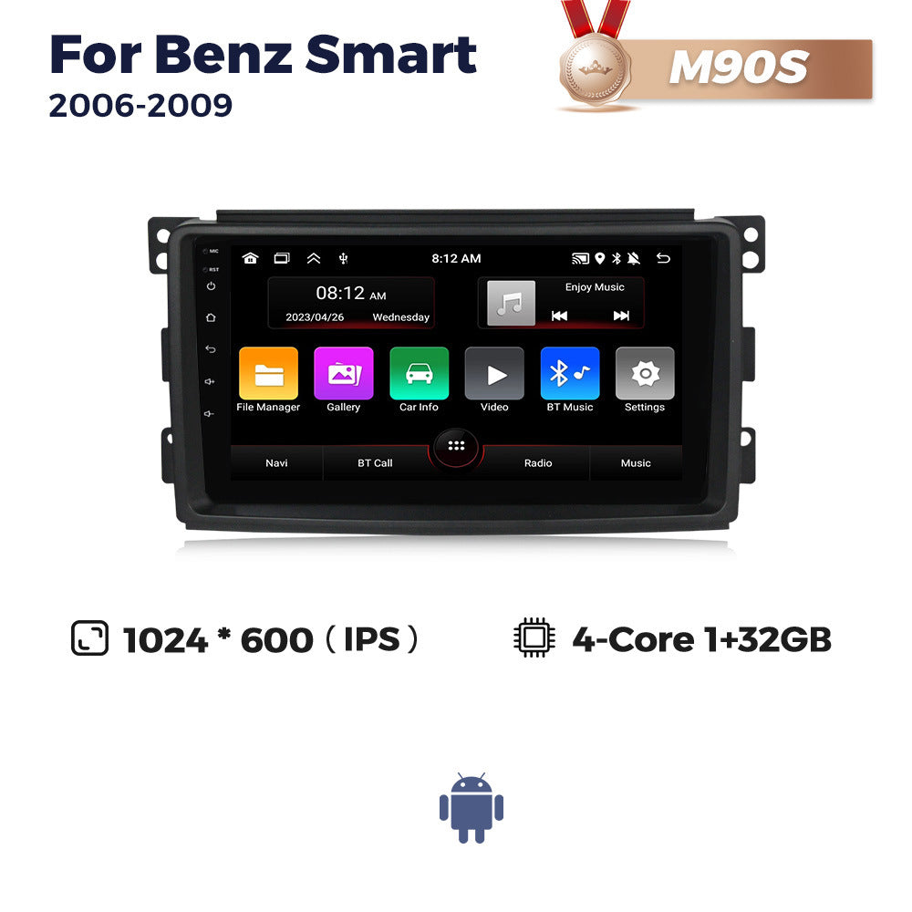 Applicable to Mercedes-Benz Smart 06-09 Android large screen central control car navigation radio screen 8 + 256G