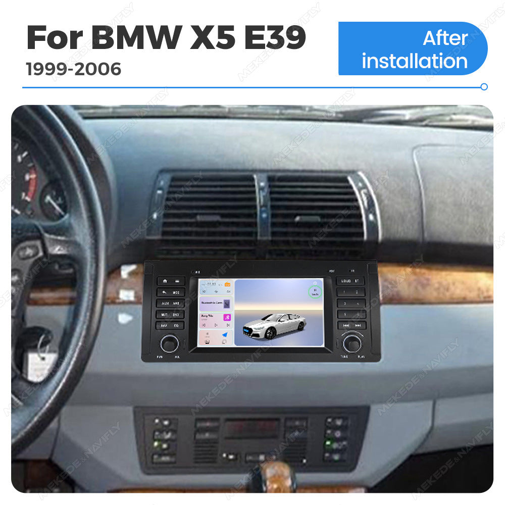 Applicable to BMW E39 X5 98-06 7-inch Android large-screen central control navigation radio button special machine