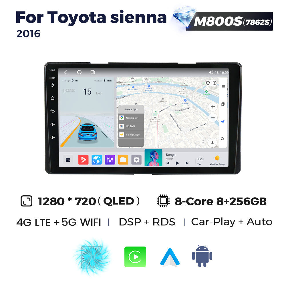 Applicable to Toyota Sienna 2016-2018 Android Large Screen Central Control Navigation Radio Bluetooth Carplay