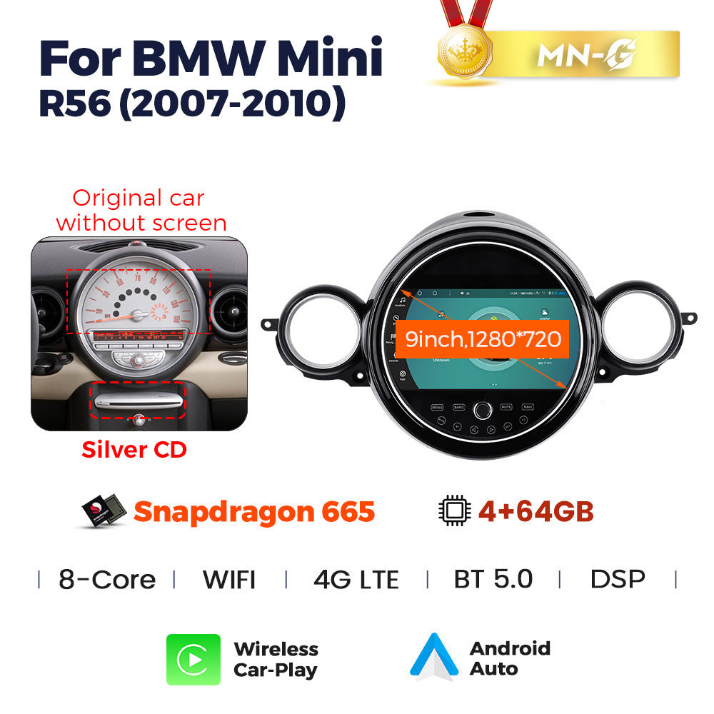 Applicable to BMW MINI 2007-2014 Android large screen central control car navigation Bluetooth Carplay