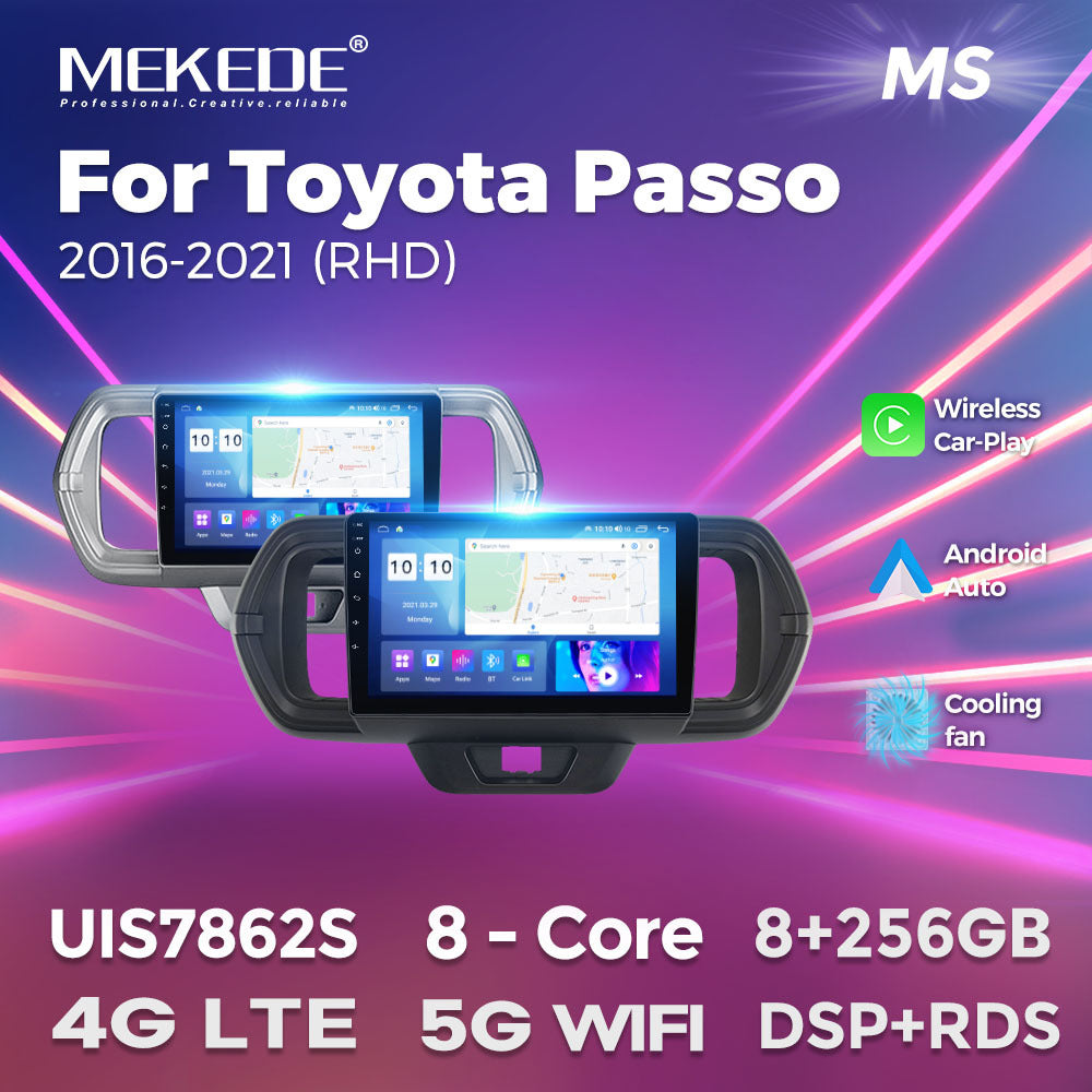 Applicable to Toyota Passo 2016-2021 Android large screen central control navigation Bluetooth Carplay