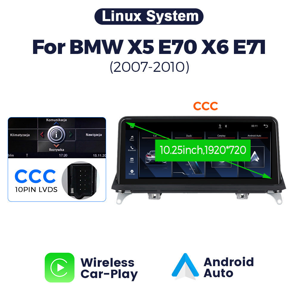 Suitable for bmw x5 e70/x6 e71 bmw x5 ccc cic linux restoration wireless carplay