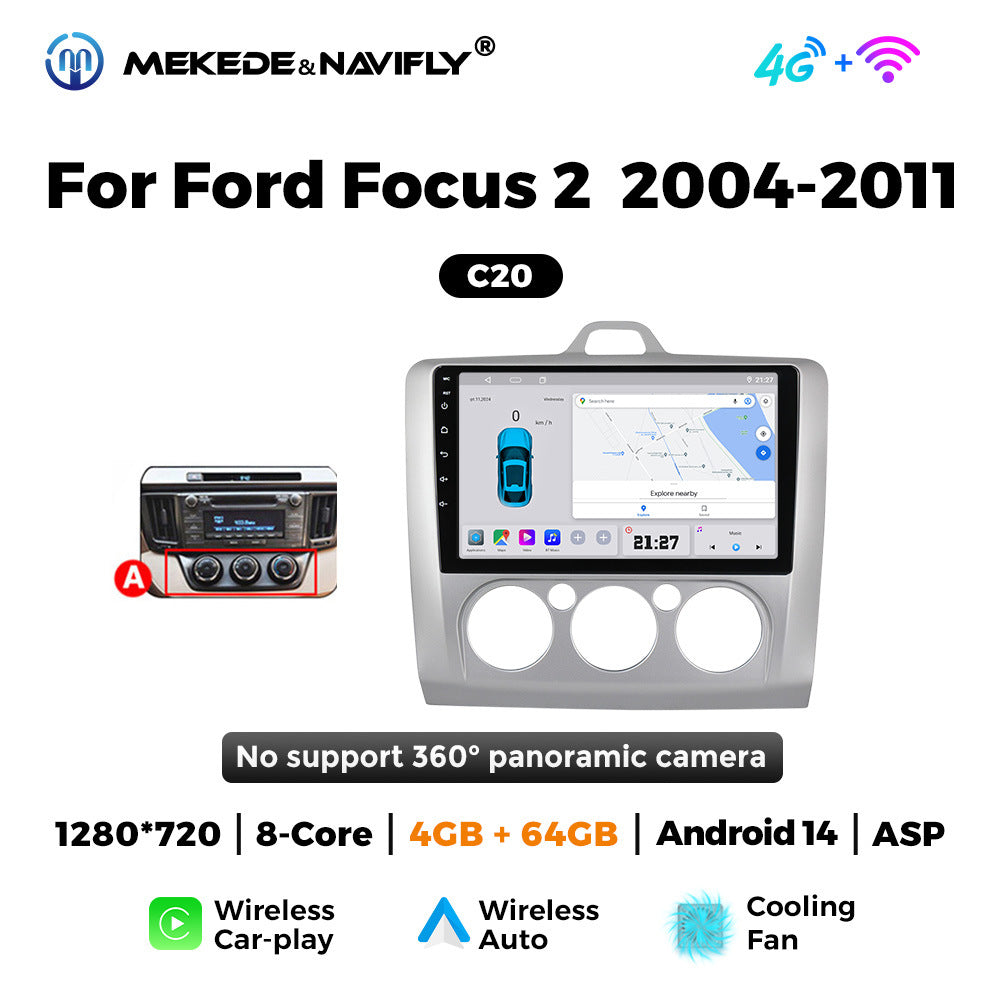 Suitable for Ford Old Focus 04-11 Android large screen central control car navigation radio screen Carplay