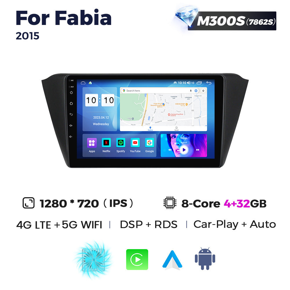 Suitable for skoda fabia android large screen car navigation wireless carplay