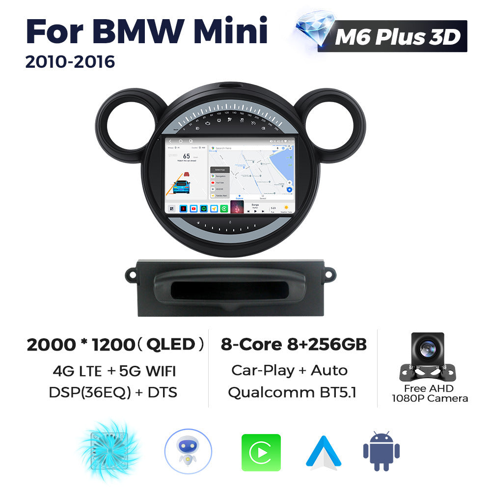 Applicable to BMW mini R56 10-16 Android large screen car navigation radio screen M6Pro 3D