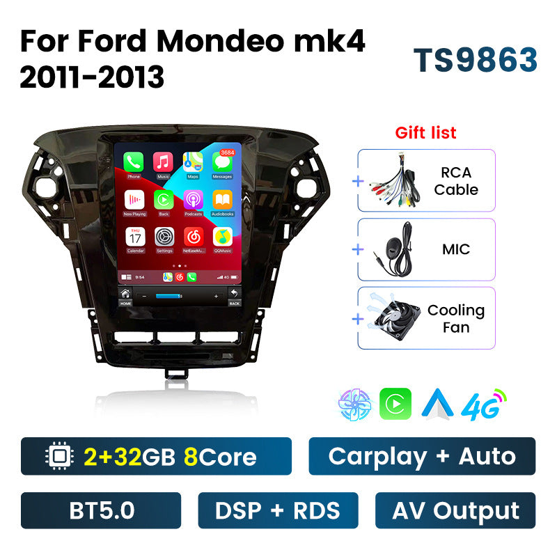 Suitable for 11-13 ford mondeo vertical screen car android navigator ford mondeo mk4 lower hole slot