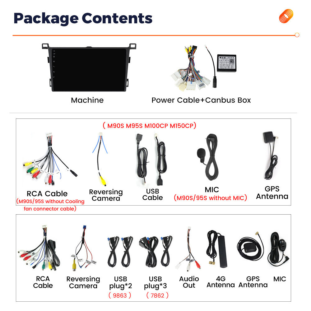 Applicable to Toyota Rav4 2013-2018 Android large screen central control navigation Bluetooth Carplay