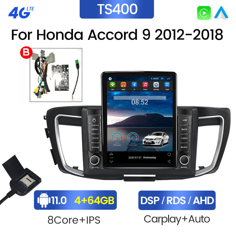 Suitable for honda accord 9th generation (2018-present) vertical screen android navigation head unit with wireless carplay