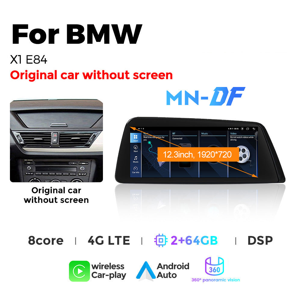Compatible with BMW X1 E84 Blade Screen, Android In-Car Large Screen, Central Control CarPlay Navigation, Qualcomm 668S