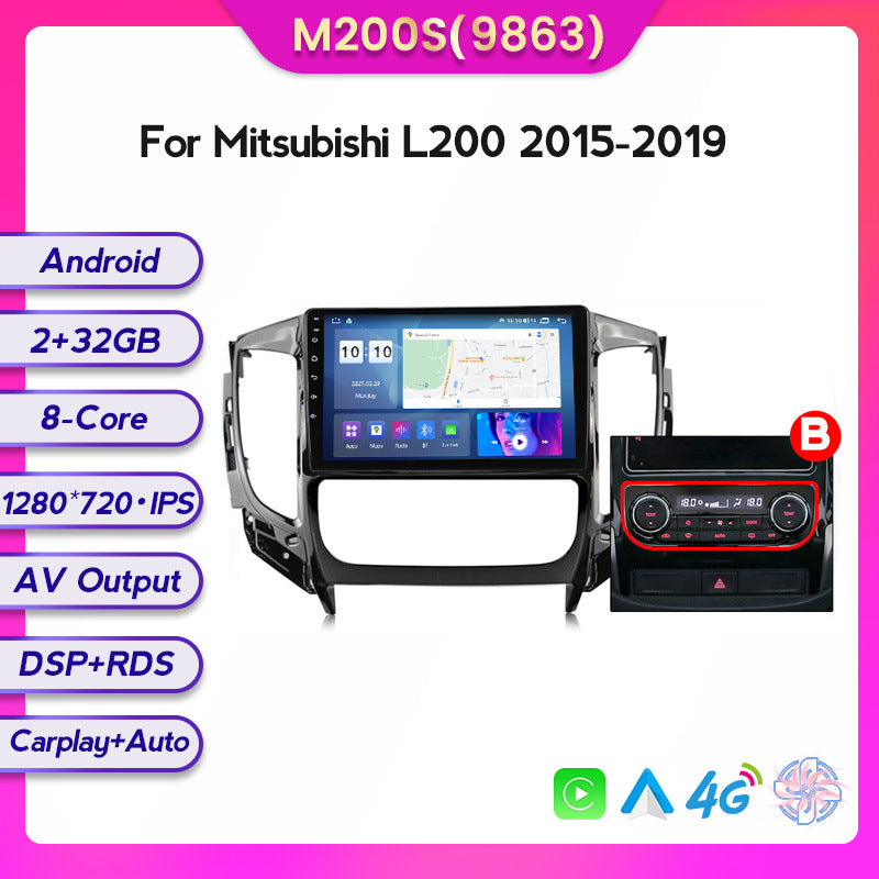 Suitable for mitsubishi l200 2015-2019 triton android car large screen central control navigator