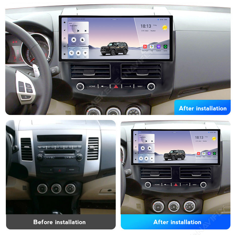 Suitable for mitsubishi outlander 2008-2012 mitsubishi outlander 12.3inch android car