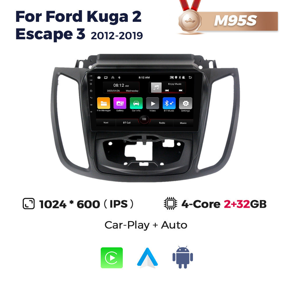 Suitable for 2012-2019 ford kuga (escape) high-end models: in-car android navigation center console with wireless carplay