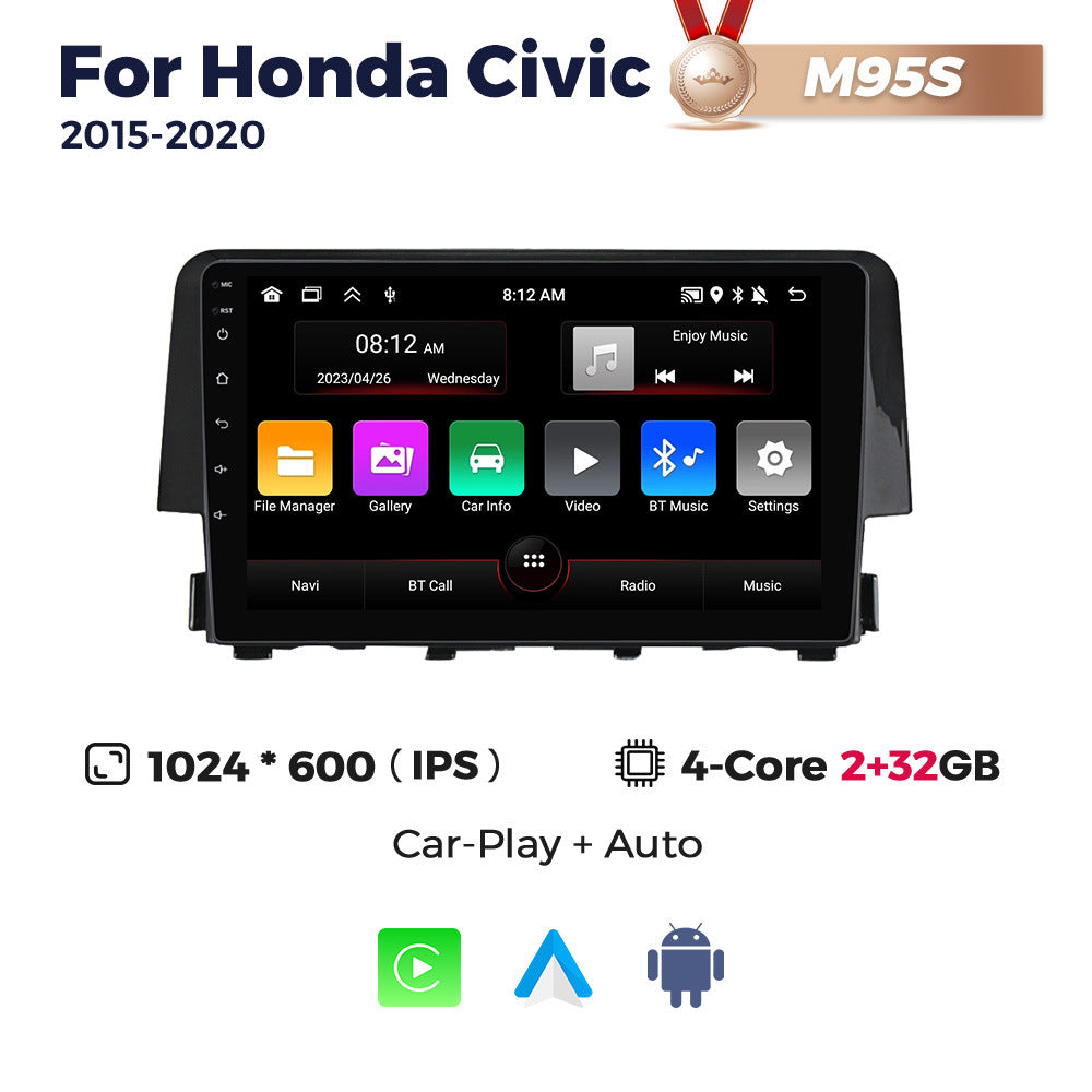 Suitable for honda civic 15-20 android car central control gps navigation carplay